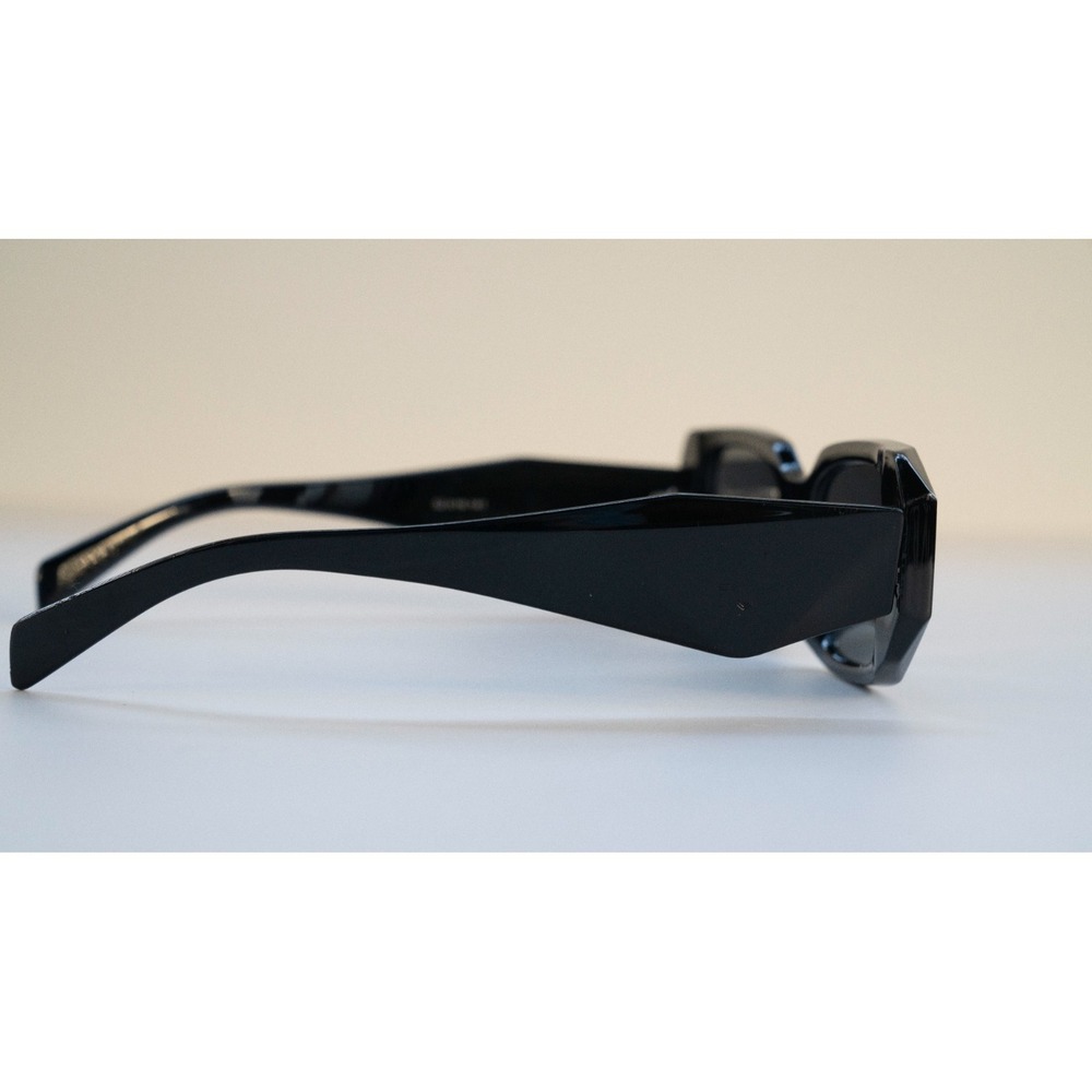Prada 8251 Sunglasses Black Rectangular Full Rim Plastic Frames 52-18-141 - Picture 7 of 12